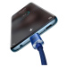 Baseus Crystal Shine odolný opletený kabel USB-C / USB-C 100W 1,2m blue