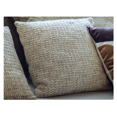 Dekorační polštář Cushion Elliot 45x45 cm, pletený béžový Asko