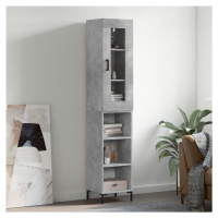 vidaXL Skříň highboard betonově šedá 34,5x34x180 cm kompozitní dřevo