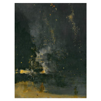 Obrazová reprodukce Nocturne in Black and Gold, the Falling Rocket, 1875, Whistler, James Abbott