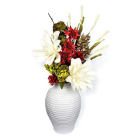 Váza keramická bílá 47 cm