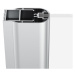 Ravak CHROME CSD2 - 100 WHITE+TRANSPARENT, sprchové otevírací dveře 100 cm s pevným dílem, bílé 