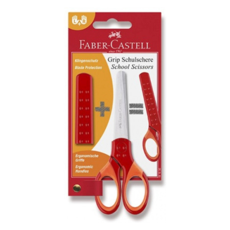 Školní nůžky Faber Castell Grip Blistr 1ks červená Faber-Castell