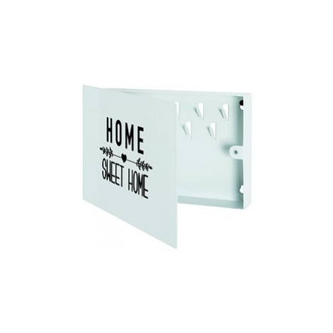 Skříňka na klíče Home, 28 cm, bílá