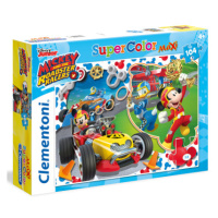 Clementoni 23709 - Puzzle Maxi 104 Mickey závodník