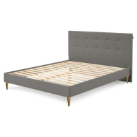 Antracitová čalouněná dvoulůžková postel s roštem 160x200 cm Rory – Bobochic Paris