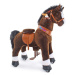 PonyCycle Mechanický jezdící kůň (na kolečkách) pro děti - tmavě hnědý varianta: Velikost 3