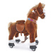 PonyCycle Mechanický jezdící kůň (na kolečkách) pro děti - hnědý varianta: Velikost 3