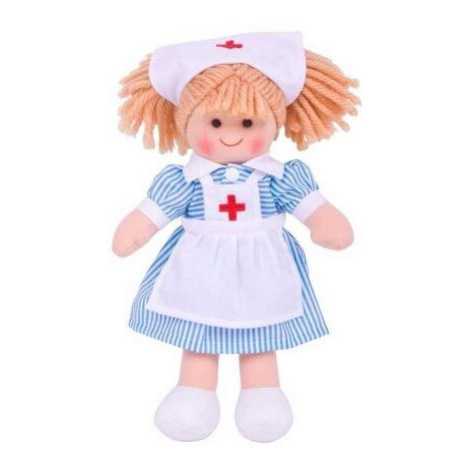Bigjigs Toys Látková panenka zdravotní sestřička Nancy 28 cm