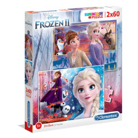 Puzzle Supercolor 2x60 dílků Frozen 2 - Clementoni