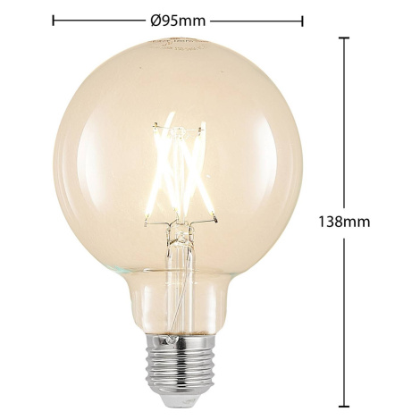 Arcchio LED žárovka E27 4W 2700K G95 globe filament čirá