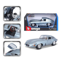 Bburago 1:18 Jaguar E Coupe Metalic Silver Blue