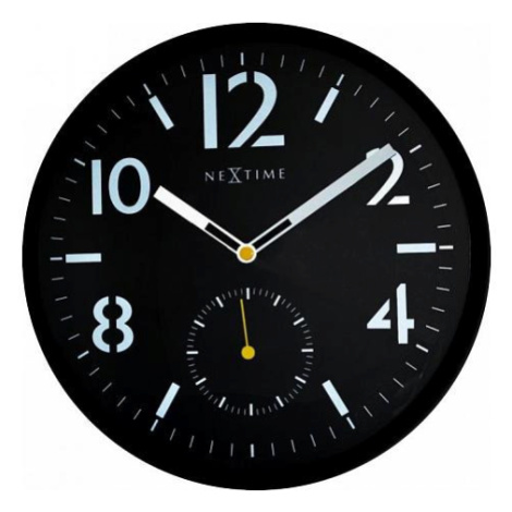 Designové nástěnné hodiny 3050 Nextime Serious black 32cm FOR LIVING