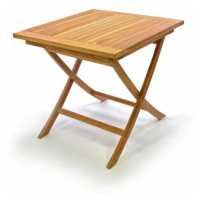 Divero 32593 Dřevěný zahradní stůl, týkové dřevo, 80 x 80 cm