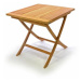 Divero 32593 Dřevěný zahradní stůl, týkové dřevo, 80 x 80 cm
