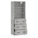 vidaXL Skříň highboard betonově šedá 69,5x34x180 cm kompozitní dřevo