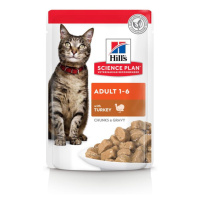 Hill's Science Plan Adult krmivo pro kočky a krůtím - kapsičky 12 x 85 g.