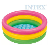 INTEX Bazének dětský nafukovací tříbarevný 61x22cm kulatý 57107