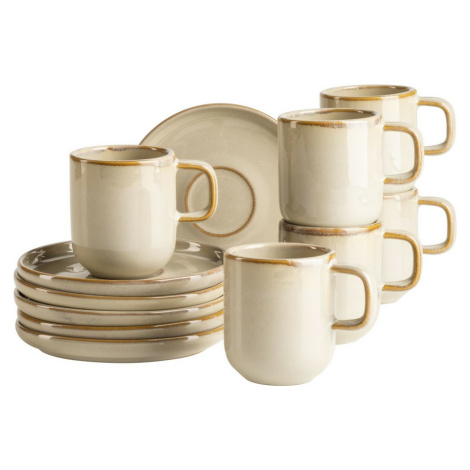 Mäser Sada šálků na espresso s podšálky Cordelia Sand, 6+6 ks Maser