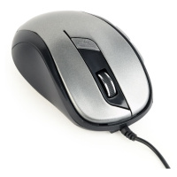 GEMBIRD myš MUS-6B-01, USB, černo-stříbrná