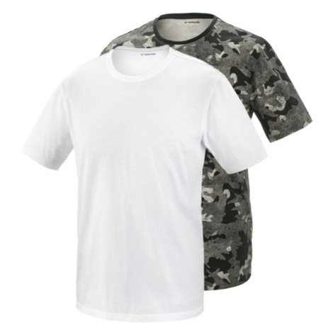 PARKSIDE® Pánské triko, 2 kusy (M (48/50), bílá/maskovací)