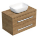 Koupelnová skříňka s krycí deskou SAT Cube Way 80x71x46 cm dub Hickory CUBE46803DH45