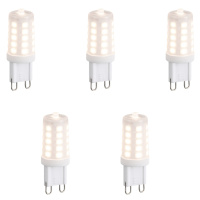 Set van 5 G9 3-staps dimbare LED lampen opaal 3W 250 lm 2700K