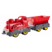 Nákladný vlak Mini Train With Wagon Power Worker BIG s vyklápěcím vozem délka 45 cm červený od 2