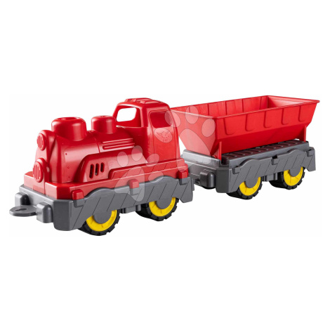 Nákladný vlak Mini Train With Wagon Power Worker BIG s vyklápěcím vozem délka 45 cm červený od 2