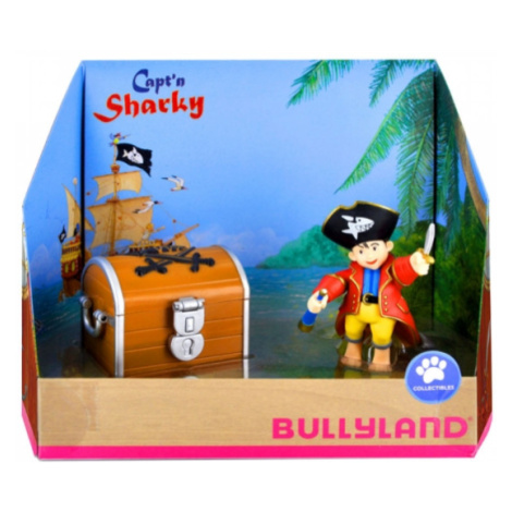 Figurka na dort Pirát s pokladem kapitán Shary Bullyland