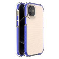 Gelové pružné pancéřové pouzdro Spring Armor s barevným rámečkem pro iPhone 12 mini modré