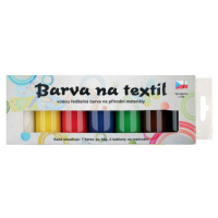 Barvy na textil světlý, sada, klasik 7x15 g + šablony