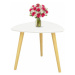 Příruční stolek, bílá/přírodní dřevo, tavas