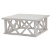 Estila Luxusní čtvercový konferenční stolek Laticia Blanca v bílé barvě s dekorovanou konstrukcí