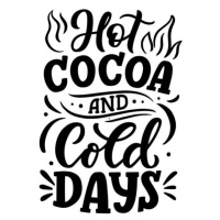 Ilustrace Hot cocoa hand lettering composition. Hand, SvetlanaKutsin, 30 × 40 cm