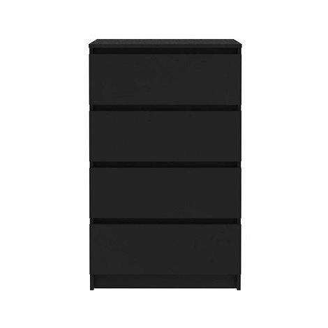 Příborník černý 60 x 35 x 98,5 cm dřevotříska SHUMEE