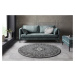 Nouristan - Hanse Home koberce Kruhový koberec Mirkan 104436 Dark-grey Rozměry koberců: 160x160 