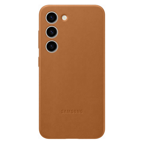 Samsung Leather Case Galaxy S23, Camel