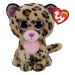 TY Beanie Boos LIVVIE - hnědo-růžový leopard, 24 cm (1)