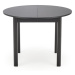 Jídelní stůl Ginro rozkládací 102-142x76x102 cm (černá)