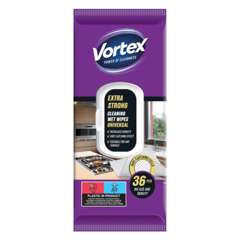 Vortex Extra Strong Vlhčené čisticí ubrousky na domácnost 36 ks