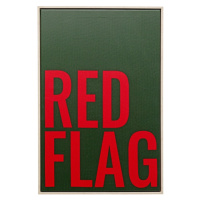 KARE Design Zarámovaný obraz Red Flag 40x60cm