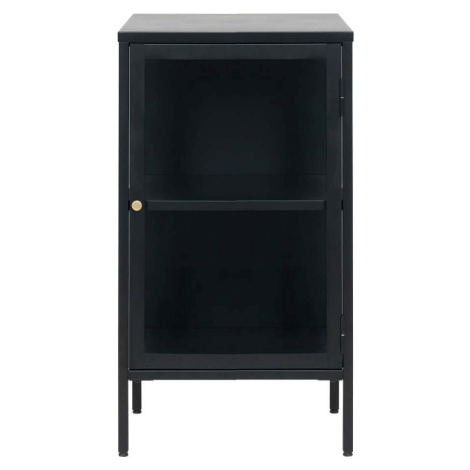 Černá vitrína Unique Furniture Carmel, výška 85 cm