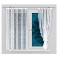 SET 2 KUSY - Dekorační žakárová záclona s řasící páskou AZURO 150 bílá 2x 170x150 cm MyBestHome 