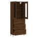 vidaXL Skříň highboard hnědý dub 69,5 x 34 x 180 cm kompozitní dřevo