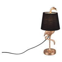 Art Deco stolní lampa zlatá s černou - Koen