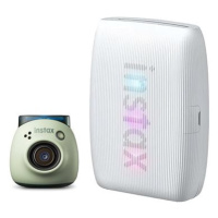 Fujifilm instax mini Link 3 Clay White + Fujifilm Instax Pal Green