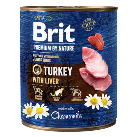 Konzerva Brit Premium by Nature Turkey with Liver 800g