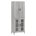 vidaXL Skříň highboard šedá sonoma 69,5 x 34 x 180 cm kompozitní dřevo