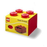 LEGO stolní box 4 se zásuvkou - červená